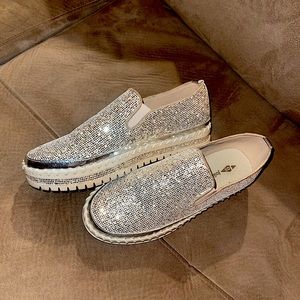 sparkly slip on shoes!!